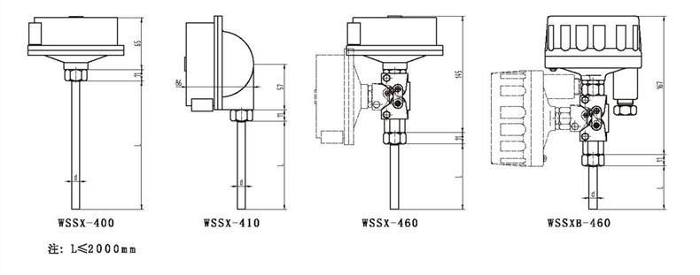 WSSX工業雙金屬溫度計（電接點型無固定裝置）_http://m.tynrsq.com.cn_雙金屬溫度計_第3張