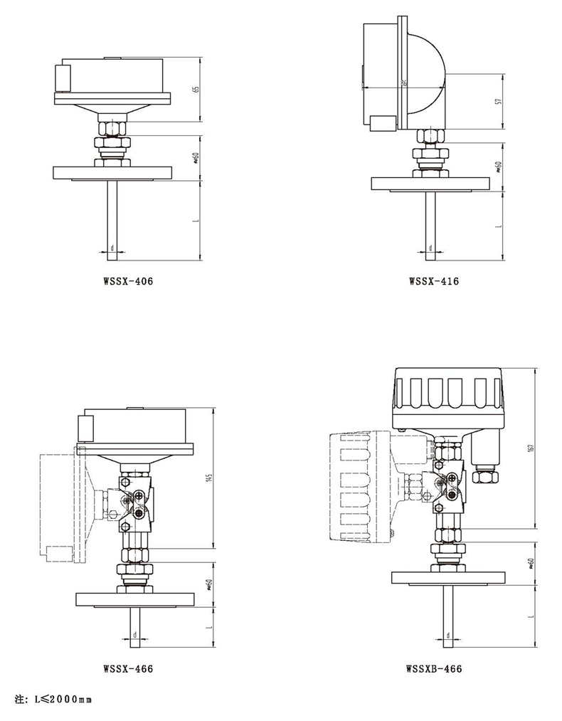 WSSX工業雙金屬溫度計（電接點型法蘭式）_http://m.tynrsq.com.cn_雙金屬溫度計_第3張