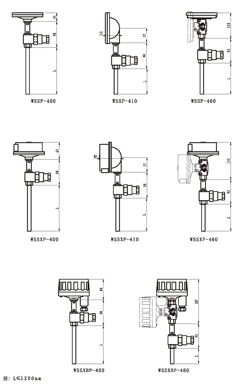 WSSX工業雙金屬溫度計（一體化型無固定裝置）_http://m.tynrsq.com.cn_雙金屬溫度計_第3張